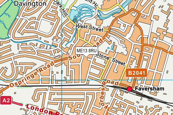 ME13 8RU map - OS VectorMap District (Ordnance Survey)