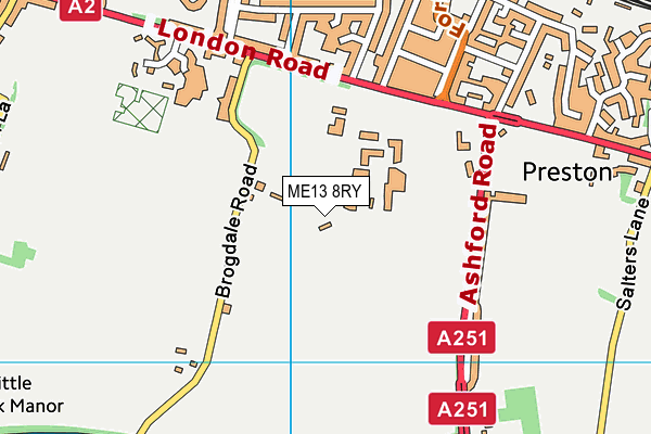 ME13 8RY map - OS VectorMap District (Ordnance Survey)