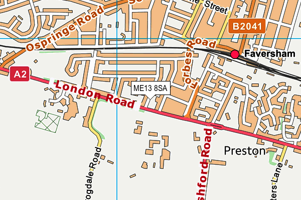 ME13 8SA map - OS VectorMap District (Ordnance Survey)