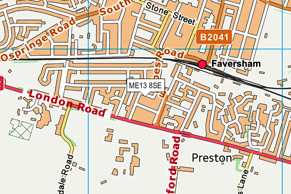 ME13 8SE map - OS VectorMap District (Ordnance Survey)