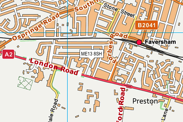 ME13 8SH map - OS VectorMap District (Ordnance Survey)