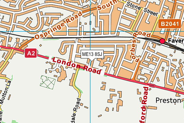 ME13 8SJ map - OS VectorMap District (Ordnance Survey)