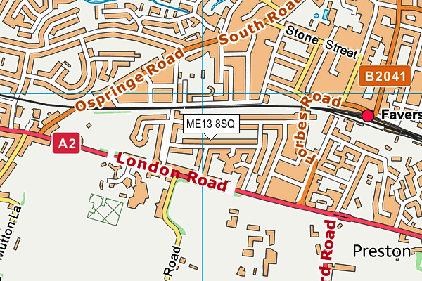 Ethelbert Road Primary School map (ME13 8SQ) - OS VectorMap District (Ordnance Survey)