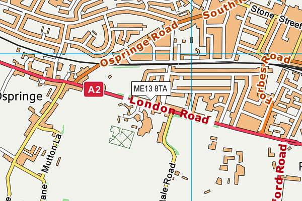 ME13 8TA map - OS VectorMap District (Ordnance Survey)