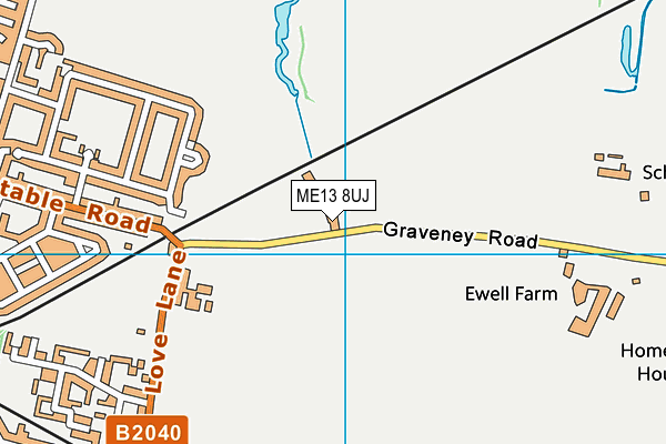 ME13 8UJ map - OS VectorMap District (Ordnance Survey)