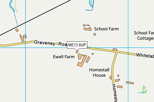 ME13 8UP map - OS VectorMap District (Ordnance Survey)