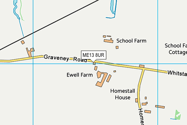 ME13 8UR map - OS VectorMap District (Ordnance Survey)