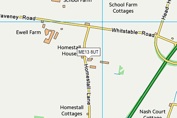 ME13 8UT map - OS VectorMap District (Ordnance Survey)