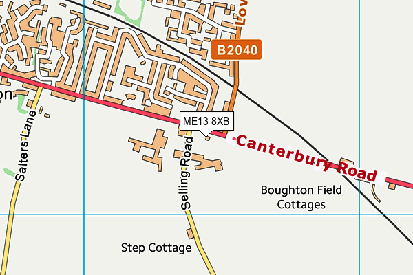 ME13 8XB map - OS VectorMap District (Ordnance Survey)