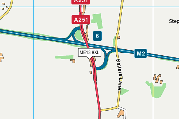 ME13 8XL map - OS VectorMap District (Ordnance Survey)