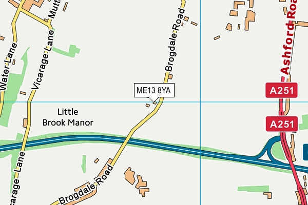 ME13 8YA map - OS VectorMap District (Ordnance Survey)