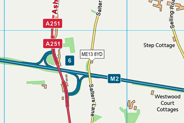 ME13 8YD map - OS VectorMap District (Ordnance Survey)