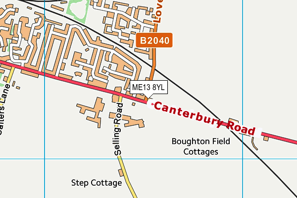 ME13 8YL map - OS VectorMap District (Ordnance Survey)