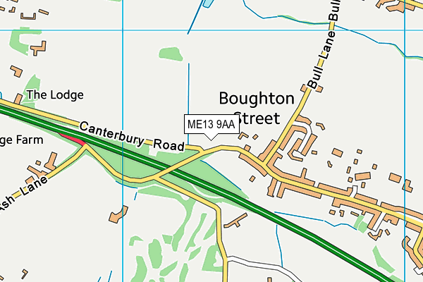 ME13 9AA map - OS VectorMap District (Ordnance Survey)