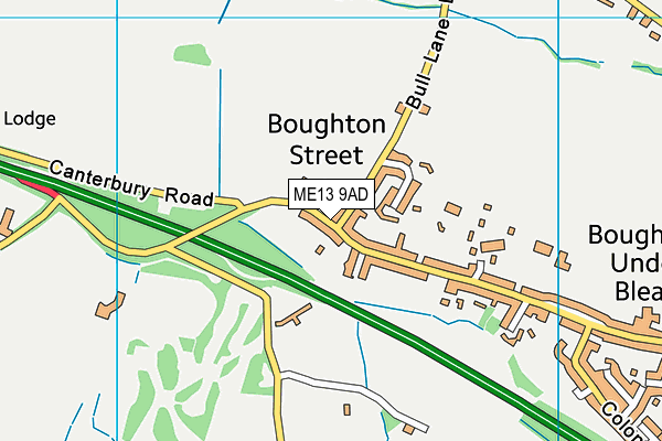 ME13 9AD map - OS VectorMap District (Ordnance Survey)