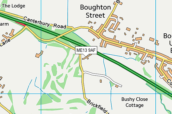 ME13 9AF map - OS VectorMap District (Ordnance Survey)