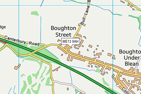 Bull Lane Recreation Ground map (ME13 9AH) - OS VectorMap District (Ordnance Survey)