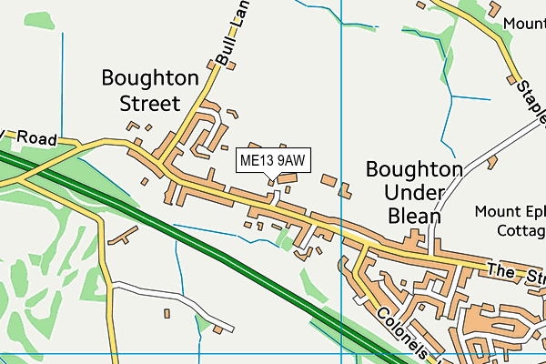 Boughton-under-Blean and Dunkirk Primary School map (ME13 9AW) - OS VectorMap District (Ordnance Survey)