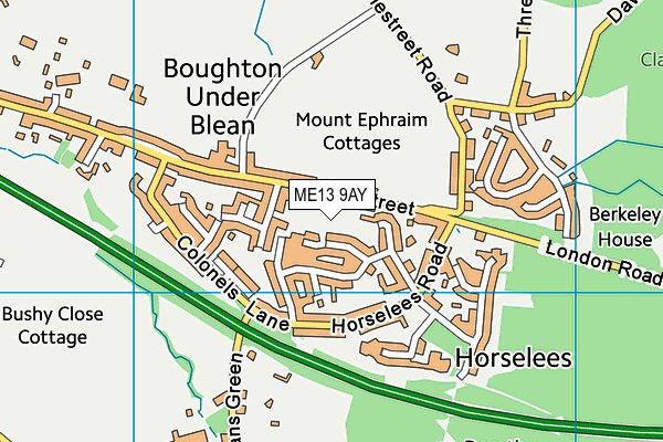 ME13 9AY map - OS VectorMap District (Ordnance Survey)