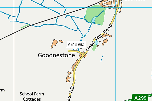 ME13 9BZ map - OS VectorMap District (Ordnance Survey)