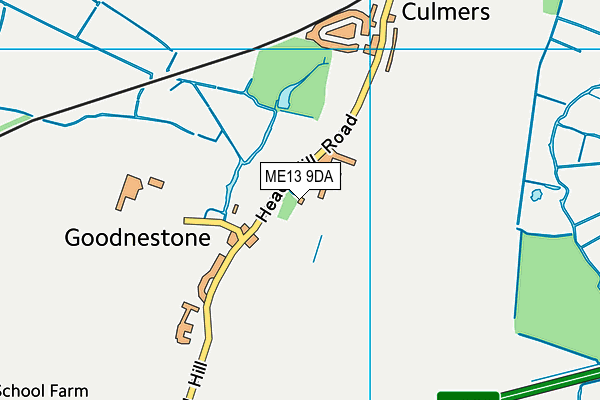 ME13 9DA map - OS VectorMap District (Ordnance Survey)