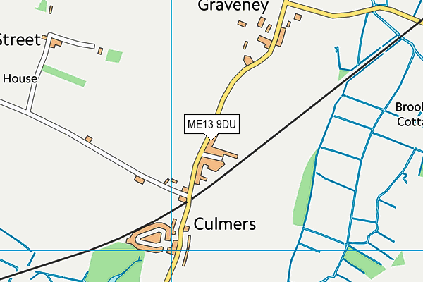 Graveney Primary School map (ME13 9DU) - OS VectorMap District (Ordnance Survey)