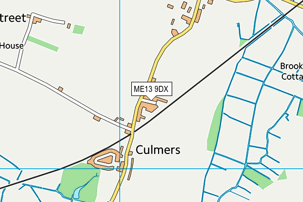 ME13 9DX map - OS VectorMap District (Ordnance Survey)