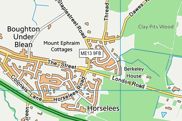 ME13 9FB map - OS VectorMap District (Ordnance Survey)