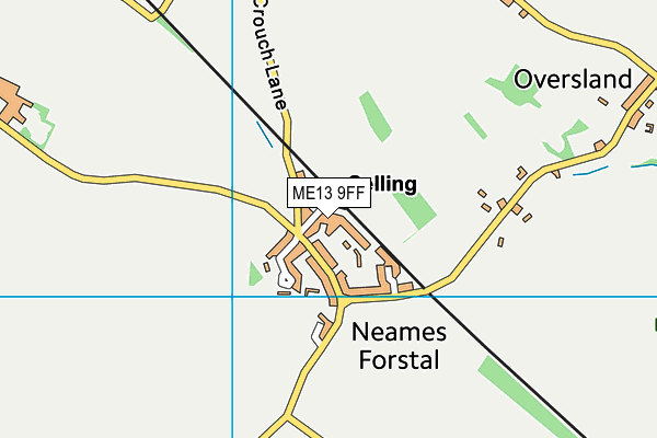 ME13 9FF map - OS VectorMap District (Ordnance Survey)