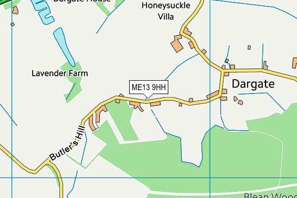 ME13 9HH map - OS VectorMap District (Ordnance Survey)