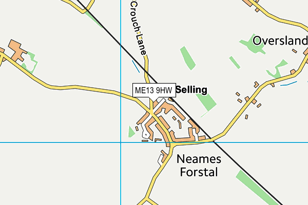 ME13 9HW map - OS VectorMap District (Ordnance Survey)