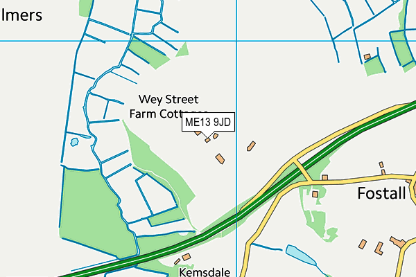 ME13 9JD map - OS VectorMap District (Ordnance Survey)