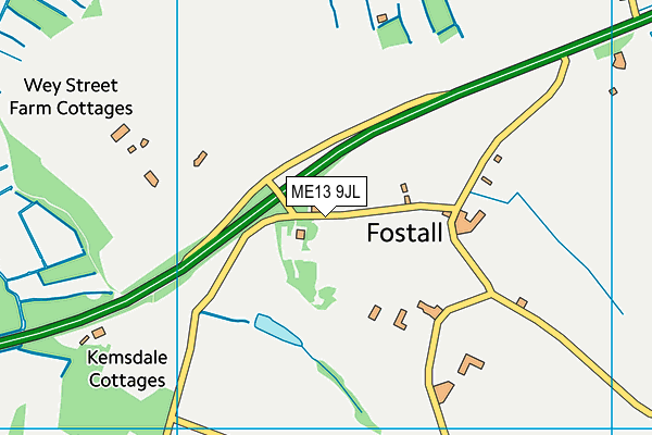 ME13 9JL map - OS VectorMap District (Ordnance Survey)