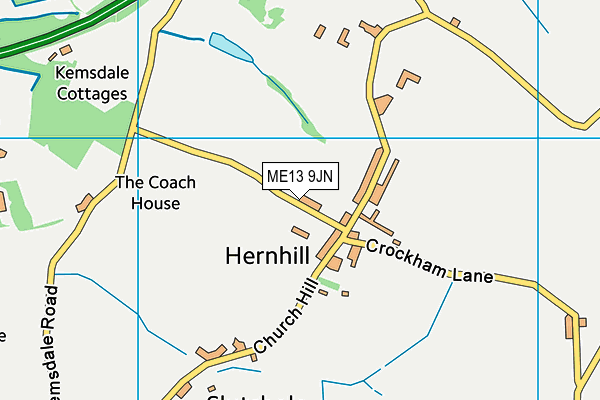 ME13 9JN map - OS VectorMap District (Ordnance Survey)