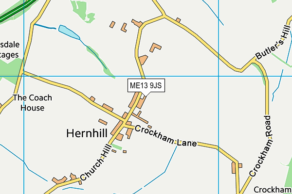 ME13 9JS map - OS VectorMap District (Ordnance Survey)