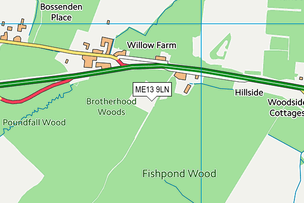 ME13 9LN map - OS VectorMap District (Ordnance Survey)