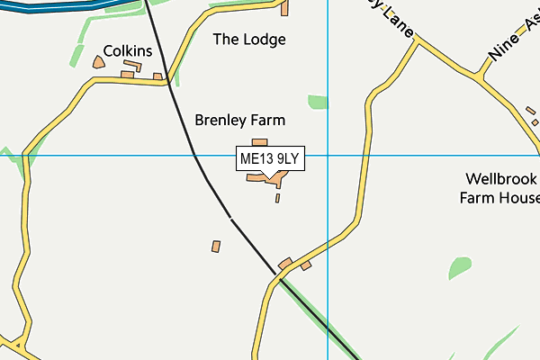 ME13 9LY map - OS VectorMap District (Ordnance Survey)