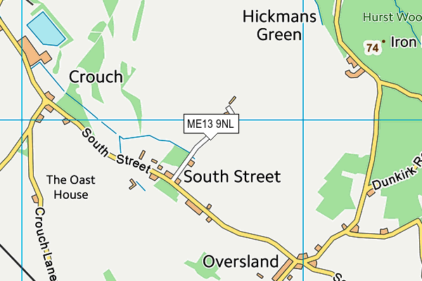 ME13 9NL map - OS VectorMap District (Ordnance Survey)