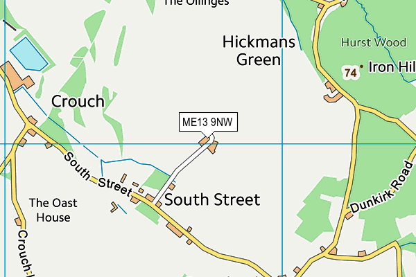 ME13 9NW map - OS VectorMap District (Ordnance Survey)