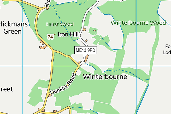 ME13 9PD map - OS VectorMap District (Ordnance Survey)