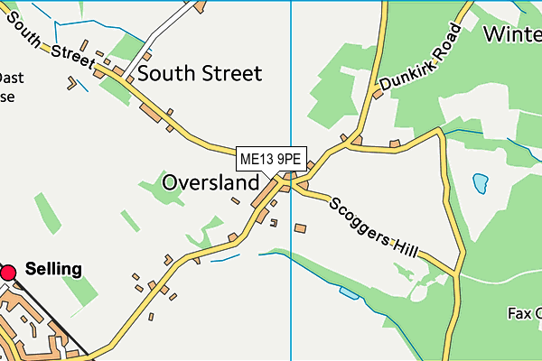 ME13 9PE map - OS VectorMap District (Ordnance Survey)