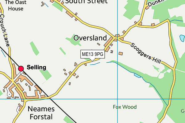 ME13 9PG map - OS VectorMap District (Ordnance Survey)