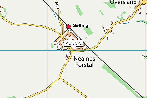 ME13 9PL map - OS VectorMap District (Ordnance Survey)
