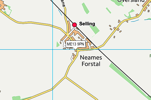ME13 9PN map - OS VectorMap District (Ordnance Survey)