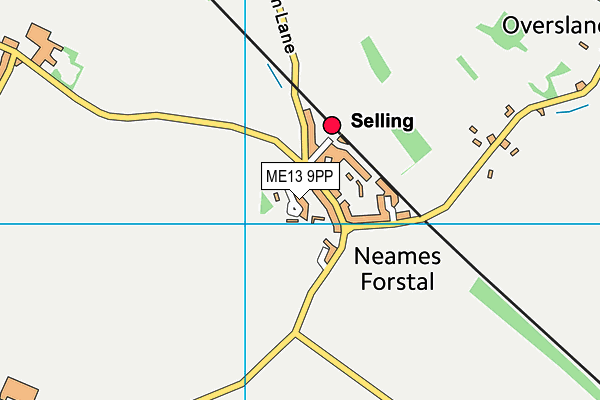 ME13 9PP map - OS VectorMap District (Ordnance Survey)