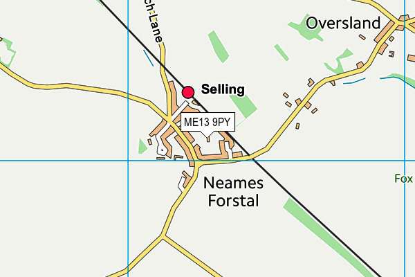 ME13 9PY map - OS VectorMap District (Ordnance Survey)