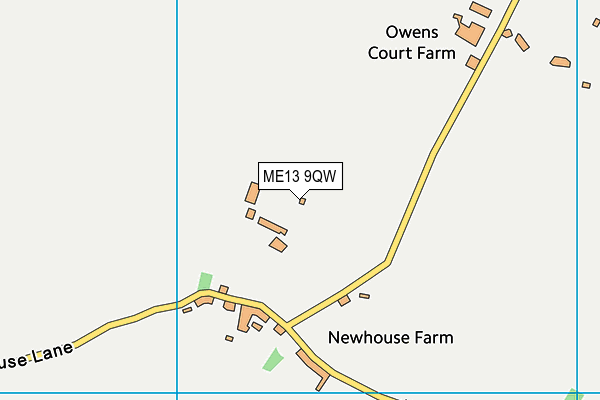 ME13 9QW map - OS VectorMap District (Ordnance Survey)
