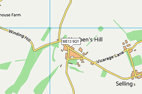 ME13 9QY map - OS VectorMap District (Ordnance Survey)
