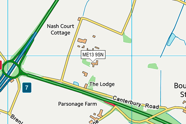 ME13 9SN map - OS VectorMap District (Ordnance Survey)