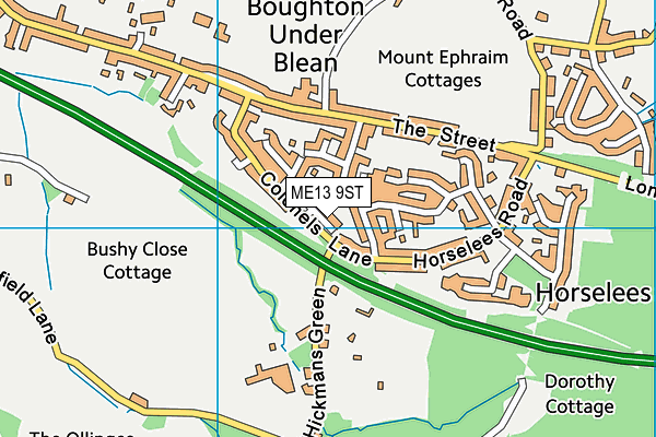 ME13 9ST map - OS VectorMap District (Ordnance Survey)